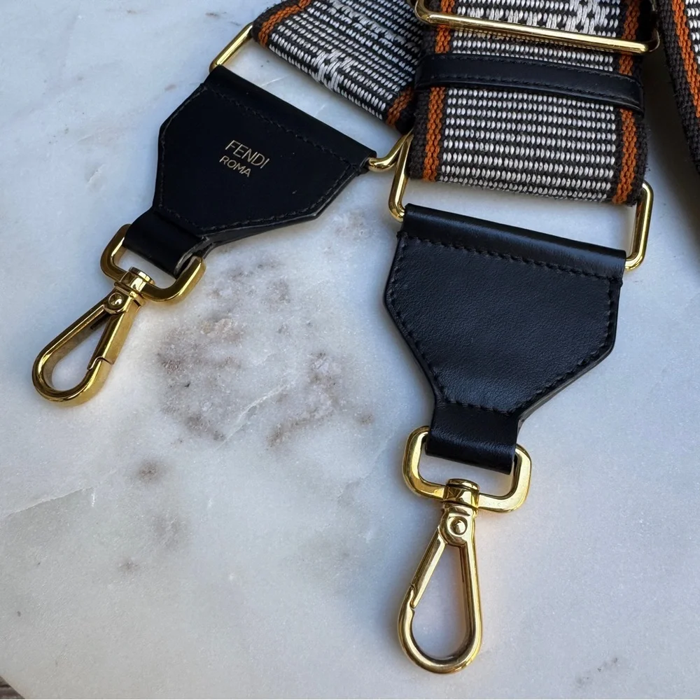 Fendi Strap You Adjustable Woven Wide Guitar Crossbody Strap - Picture 12 of 12